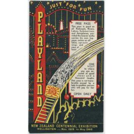 Playland Ticket Booklet