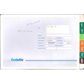 70 Tory Street, property correspondence file