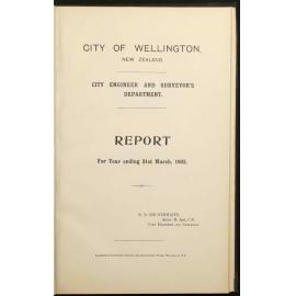City Engineer and Surveyor's Department Report for year ending 31 March 1903