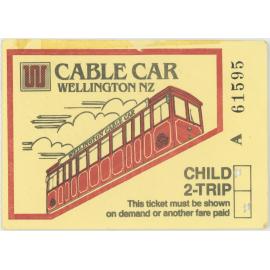 Kelburn Cable Car concession ticket, child 2-trip