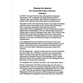 Shaping The Suburbs: The Johnsonville Archive Collection