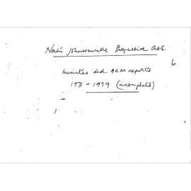 North Johnsonville Progressive Association, Annual General Meeting minutes and reports