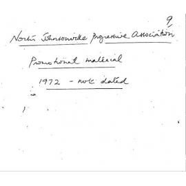 North Johnsonville Progressive Association, promotional material
