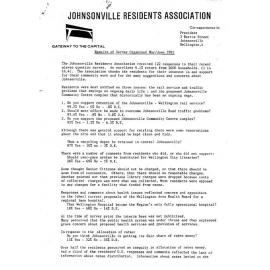 Johnsonville Residents Association, meeting minutes and reports