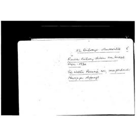 Railways, Johnsonville , Raroa railway station overbridgesaga, correspondence and newspaper clippings