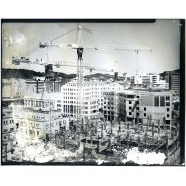 Photo showing construction of Te Matapihi ki te Ao Nui Wellington Central Library