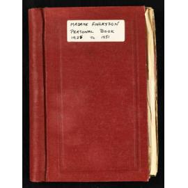 Personal book of Madame Finlayson, 1935-1951