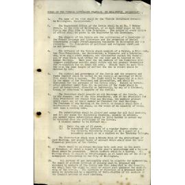 General activities of the Cercle Litteraire Francais de Wellington [Alliance Française], 1921-1945