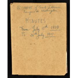 Minute book, 1908-1910