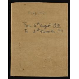 Minute book, 1910-1911