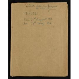 Minute book, 1916-1921