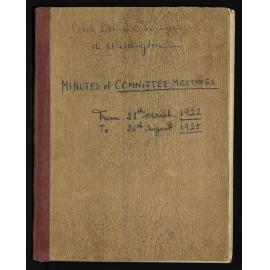 Minute book, 1922-1925