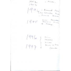 Collection of letters, newsletters, reports, minutes and notes 