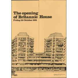 The opening of Britannic House [68 Jervois Quay], Friday 30 October 1981