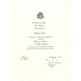 Conferring Mickey Mouse the title of Honorary Citizen of the City of Wellington