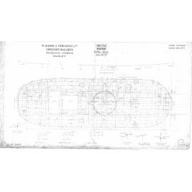 Hikitea, Steel Deck, W T Bulkheads, Crane Steamer Barge Drg 5