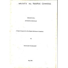 Wrights Hill Revegetation Plan, May 1995