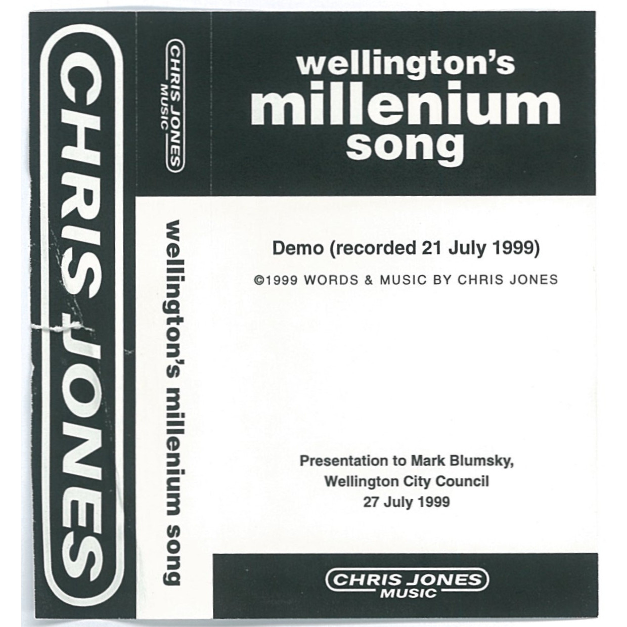 Wellington's Millenium [Millennium] Song, by Chris Jones (demo)