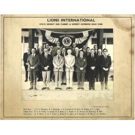 Lions International, 1972-73 District 202B Cabinet of District Governor Egan Oger