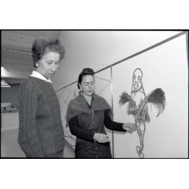 Artists, Jacquie Baxter (J C Sturm) and Jacqui Fraser, City Art Gallery