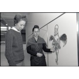 Artists, Jacquie Baxter (J C Sturm) and Jacqui Fraser, City Art Gallery