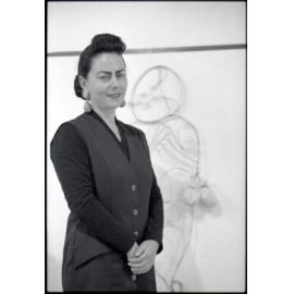 Artists, Jacquie Baxter (J C Sturm) and Jacqui Fraser, City Art Gallery