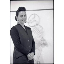 Artists, Jacquie Baxter (J C Sturm) and Jacqui Fraser, City Art Gallery