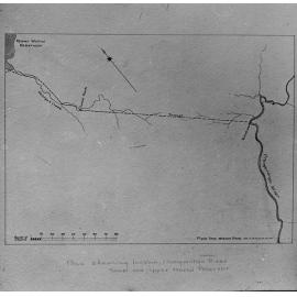 Map showing the location of the Orongoronga River tunnel and Upper Wainui Reservoir. Map of the Upper Wainui Reservoir