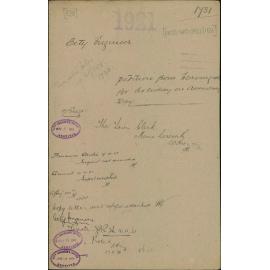 Petition from scavengers for holiday on Anniversary Day - City Engineer