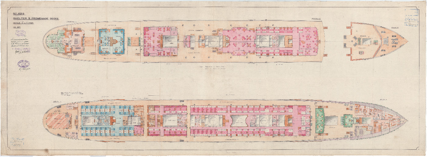 Aotearoa, shelter and promenade decks, Wellington City Council Archives, AF090-4-2.